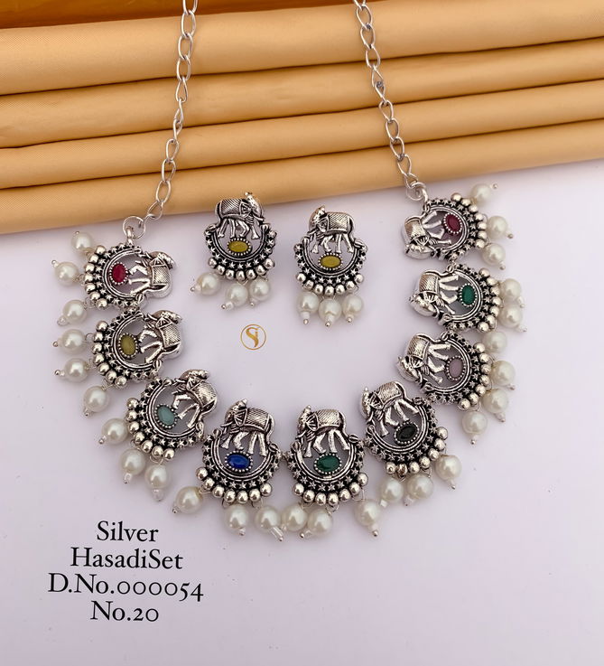 Designer Special Silver Navratri Hasadi Set 10 Wholesale Shop In Surat
